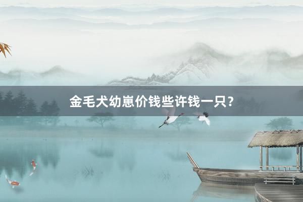 金毛犬幼崽价钱些许钱一只？